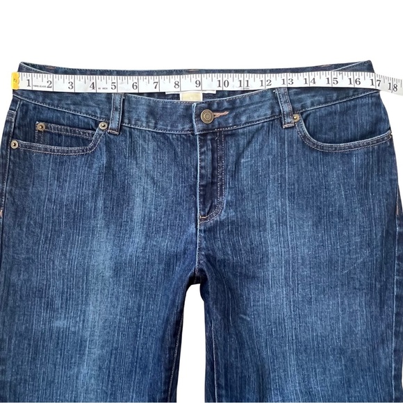 Michael Kors Jeans Mid Rise Boot Cut Medium Blue Wash Women’s Denim 10 - Picture 12 of 16